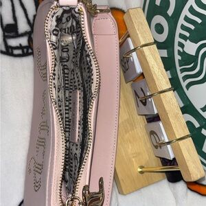 Juicy Couture Pink Clutch with Gold Accents